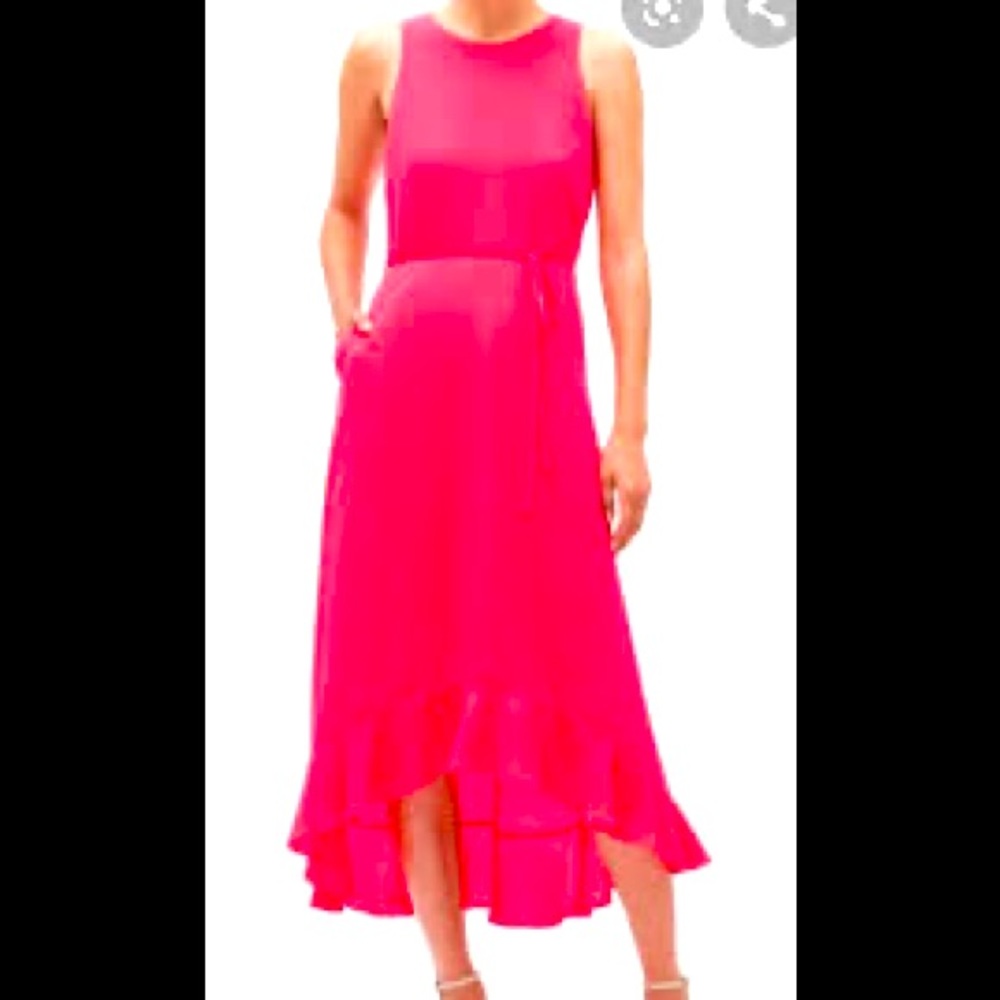 NWT Banana Republic Neon Flounce Maxi Dress